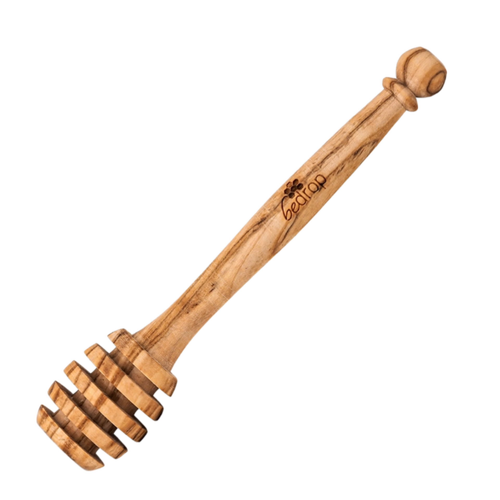 Cuchara de miel 100% de madera de olivo - 4