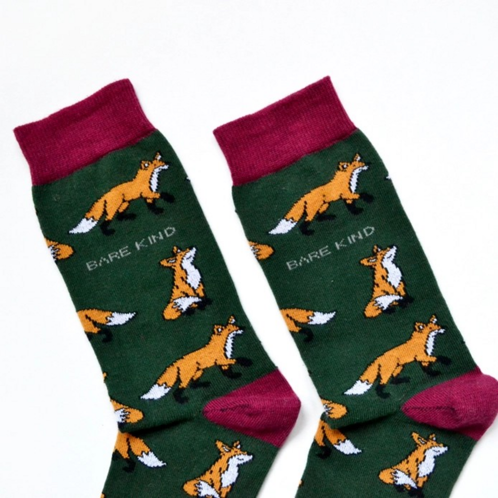 Calcetines verde Fox de bambú - 3