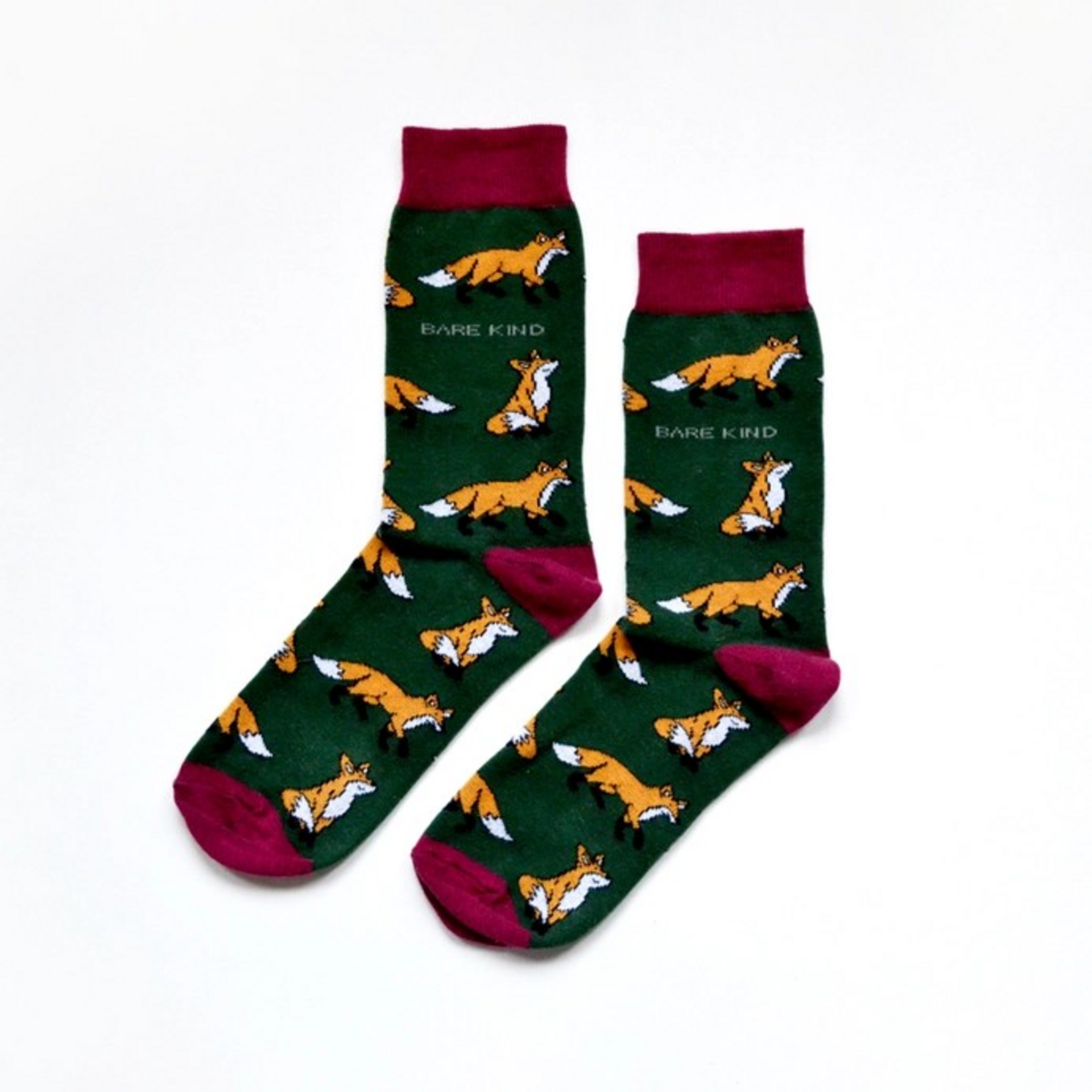 Calcetines verde Fox de bambú - 5
